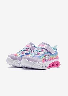 SKECHERS Flutter Heart Lights - Groovy Swirl Çok Renkli Kız Çocuk Yürüyüş Ayakkabısı