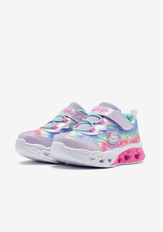 SKECHERS Flutter Heart Lights - Groovy Swirl Çok Renkli Kız Çocuk Yürüyüş Ayakkabısı