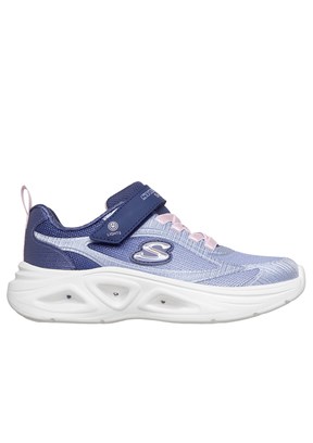 SKECHERS Sola Glow 2.0 - Dazzle Steps Lacivert-Pembe Kız Çocuk Işıklı Yürüyüş Ayakkabı