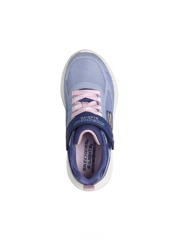 SKECHERS Sola Glow 2.0 - Dazzle Steps Lacivert-Pembe Kız Çocuk Işıklı Yürüyüş Ayakkabı