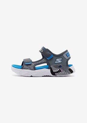 SKECHERS S-lights: Creature-Splash Gri Erkek Çocuk Sandalet