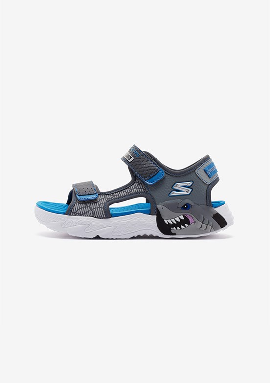SKECHERS S-lights: Creature-Splash Gri Erkek Çocuk Sandalet