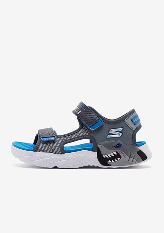 SKECHERS S-lights: Creature-Splash Gri Erkek Çocuk Sandalet