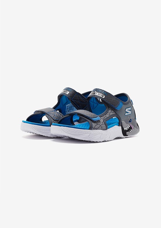 SKECHERS S-lights: Creature-Splash Gri Erkek Çocuk Sandalet