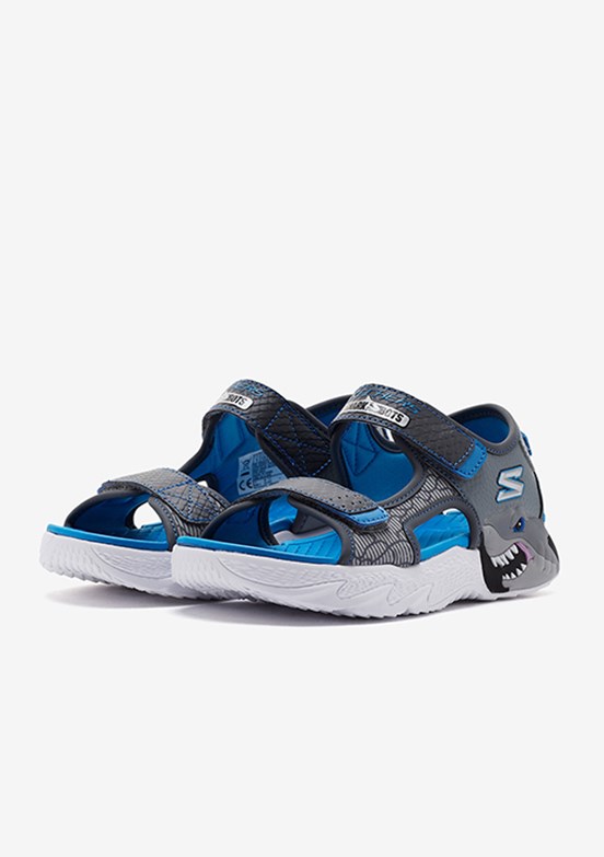 SKECHERS S-lights: Creature-Splash Gri Erkek Çocuk Sandalet