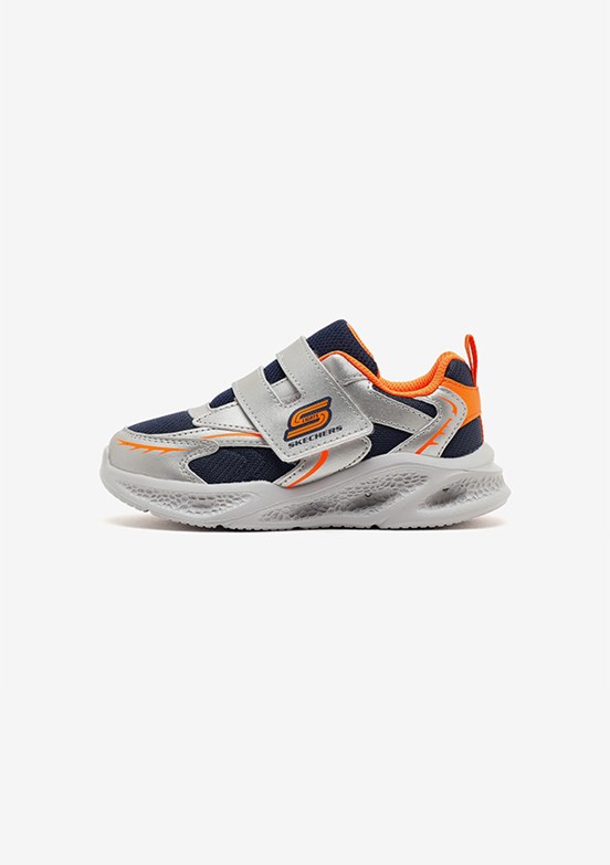 SKECHERS Meteor-lights - 401498N NVLM Erkek Çocuk Gri Yürüyüş Ayakkabısı