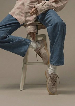 FLOOR Vizon-Silver Kadın Süet Casual Ayakkabı
