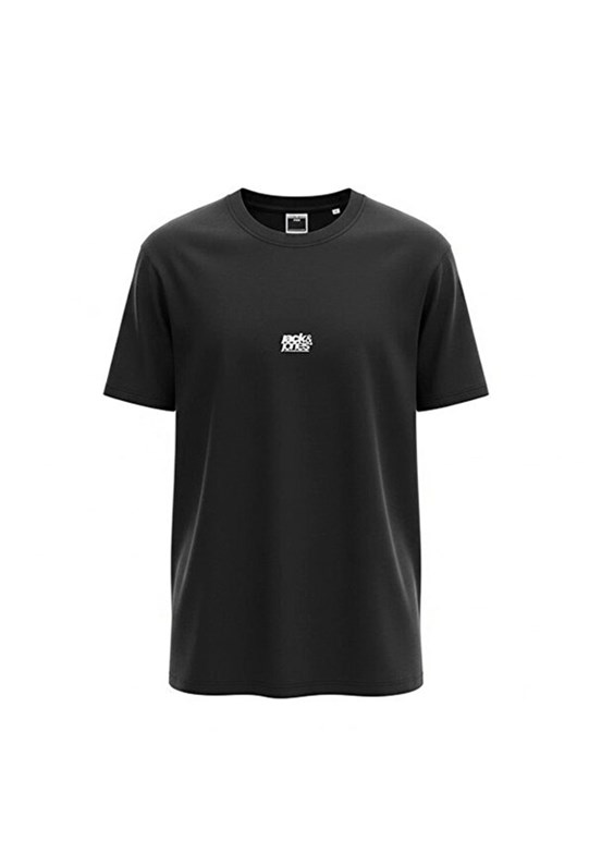 JACK JONES Jcobreeze - 12298989 Erkek Siyah Baskılı T-Shirt