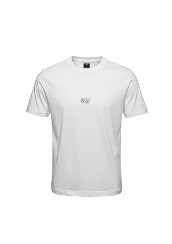 JACK JONES Jcobreeze - 12298989 Erkek Beyaz Baskılı T-Shirt