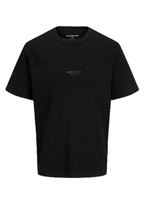 JACK JONES Jcoclub - 12289941 Erkek Siyah Bisiklet Yaka T-Shirt