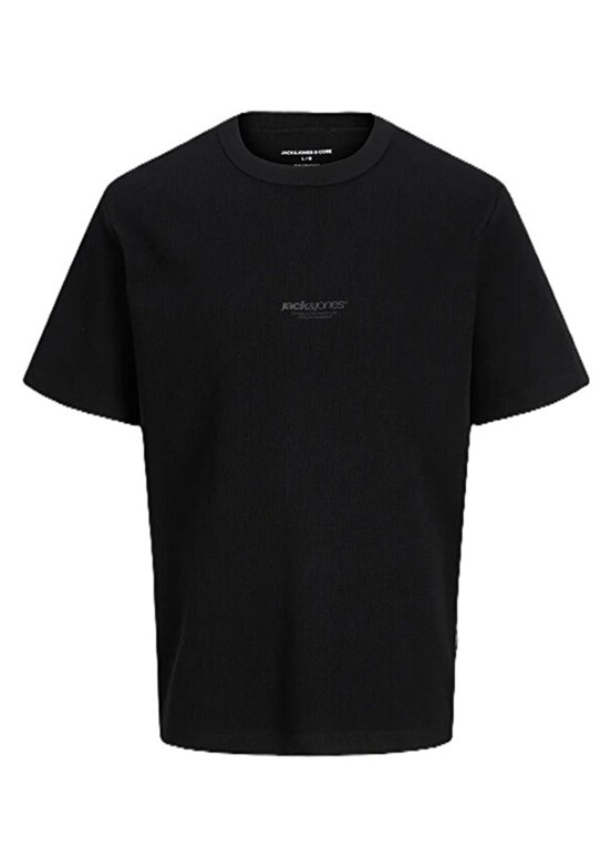 JACK JONES Jcoclub - 12289941 Erkek Siyah Bisiklet Yaka T-Shirt