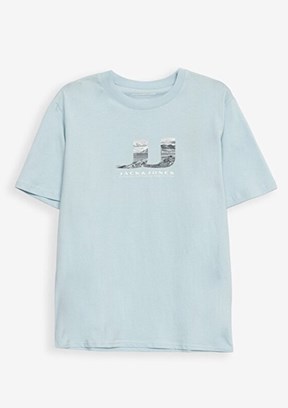 JACK JONES Jcodust - 12297849 Erkek Mavi Baskılı T-Shirt