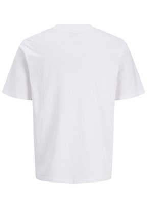 JACK JONES Jcodust - 12297849 Erkek Beyaz Baskılı T-Shirt