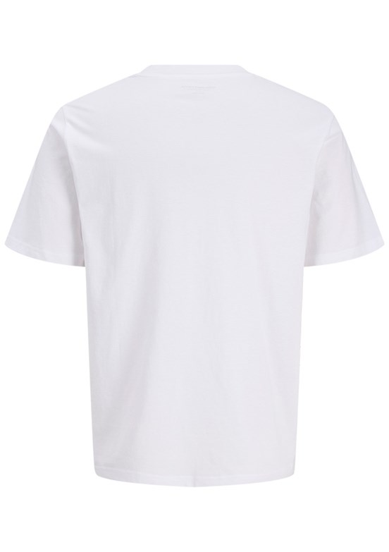 JACK JONES Jcodust - 12297849 Erkek Beyaz Baskılı T-Shirt