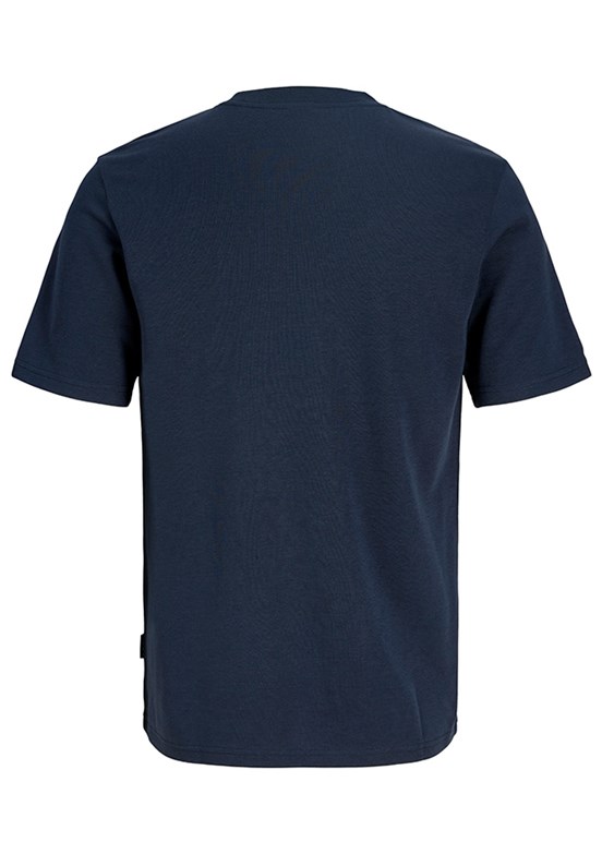 JACK JONES Mavi Erkek Bisiklet Yaka T-Shirt