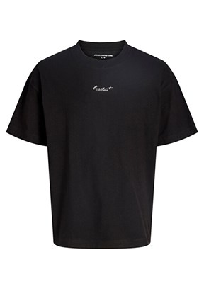 JACK JONES Jcomıneral - 12292906 Erkek Siyah Baskılı T-Shirt