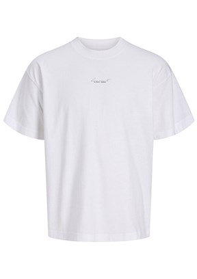 JACK JONES Jcomıneral - 12292906 Erkek Beyaz Baskılı T-Shirt