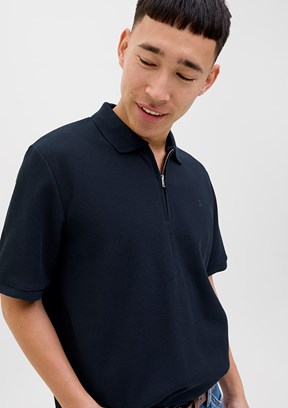 JACK&JONES JJEAUSTIN ZIP POLO SS NOOS - 12279177 Erkek Çok Renkli Polo Yaka T-Shirt