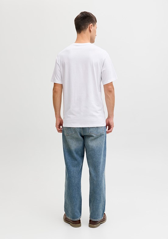 JACK JONES Beyaz Erkek Baskılı T-Shirt