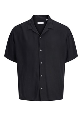 JACK JONES Jjejeff Resort - 12288852 Erkek Siyah  Kısa Kol Gömlek