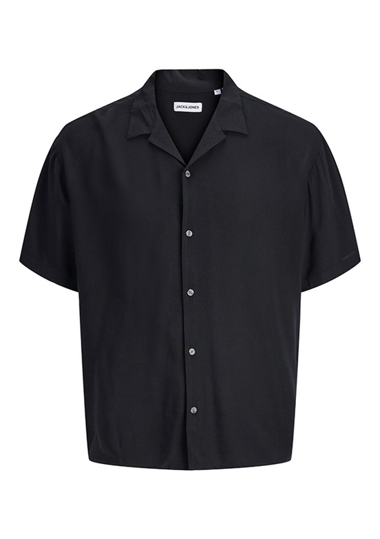 JACK JONES Jjejeff Resort - 12288852 Erkek Siyah  Kısa Kol Gömlek