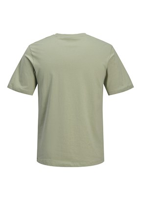 JACK JONES Jorcatskılls - 12297891 Erkek Yeşil  Bisiklet Yaka T-Shirt