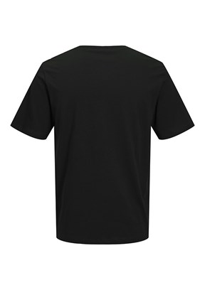 JACK JONES Jorcatskılls - 12297891 Erkek Siyah  Bisiklet Yaka T-Shirt