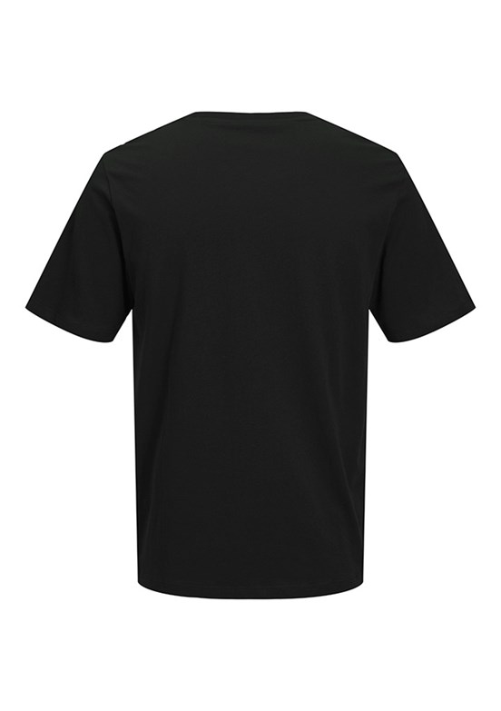 JACK JONES Jorcatskılls - 12297891 Erkek Siyah  Bisiklet Yaka T-Shirt