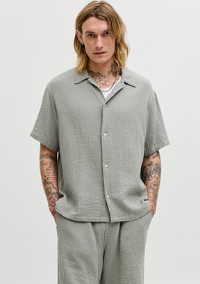 JACK JONES Jornantucket Double Cloth - 12291812 Erkek Yeşil Baskılı Ceket