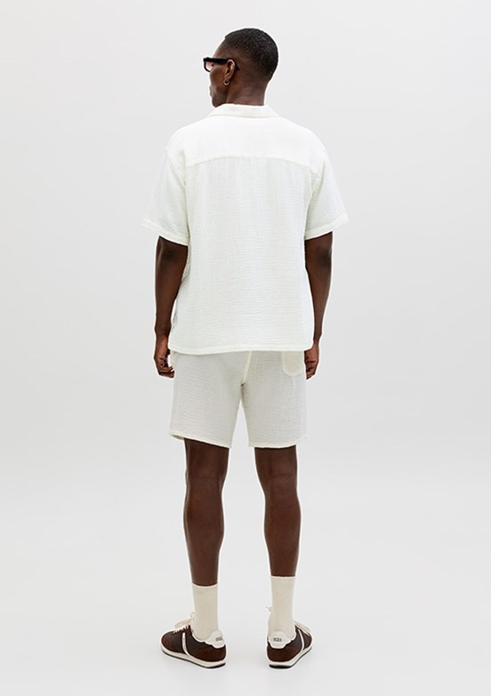 JACK JONES Jornantucket Double Cloth - 12291812 Erkek Beyaz Baskılı Ceket