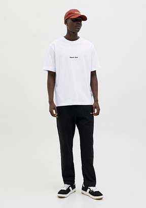 JACK JONES Jornorrebro - 12282892 Erkek  Beyaz  Bisiklet Yaka  T-Shirt