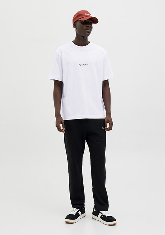 JACK JONES Jornorrebro - 12282892 Erkek  Beyaz  Bisiklet Yaka  T-Shirt