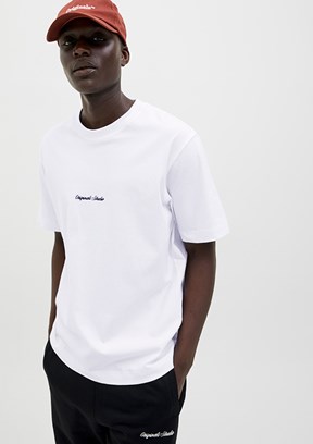 JACK JONES Jornorrebro - 12282892 Erkek  Beyaz  Bisiklet Yaka  T-Shirt