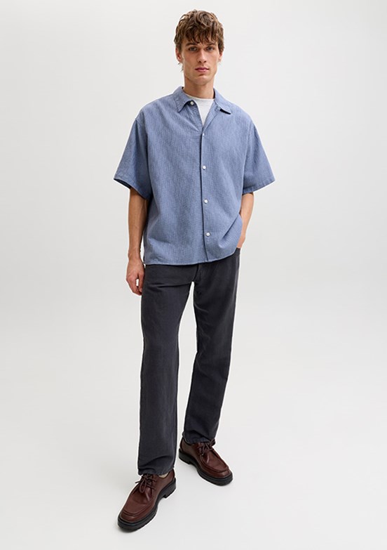JACK JONES Jpstchrıs Orıgınal - 12293296 Erkek Lacivert Keten Pantolon
