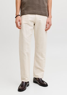 JACK JONES Jpstchrıs Orıgınal - 12293296 Erkek Krem Keten Pantolon