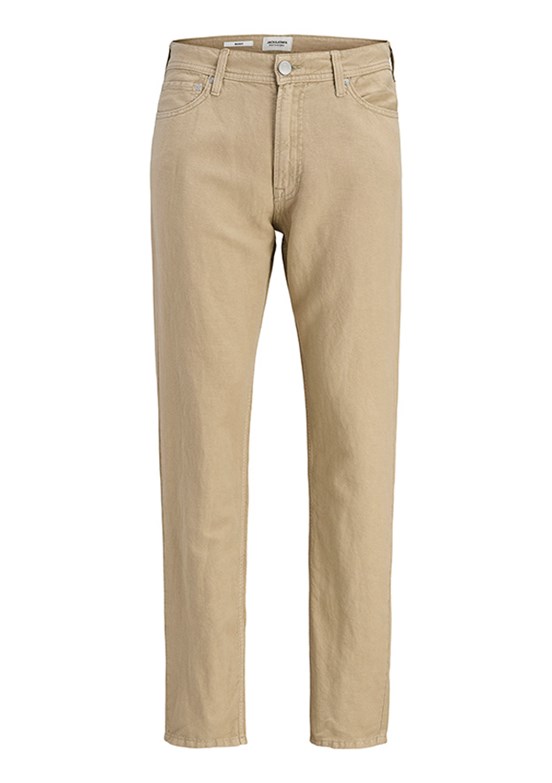 JACK JONES Jpstchrıs Orıgınal - 12293296 Erkek Vizon Keten Pantolon