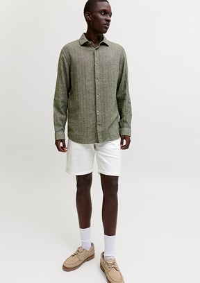 JACK JONES Jpstrick - 12288485 Erkek Beyaz Cepli Şort