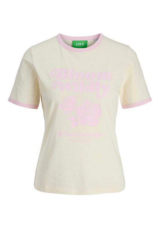 JJXX Jxrınger Reg Ss Beyaz Baskılı T-Shirt
