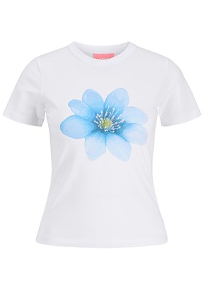 JJXX Beyaz Kadın Bisiklet Yaka T-Shirt