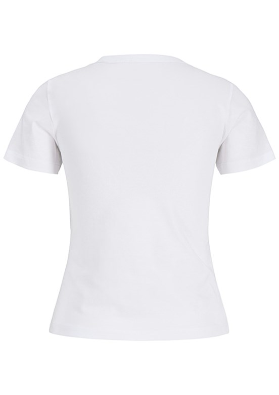 JJXX Beyaz Kadın Bisiklet Yaka T-Shirt