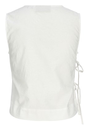 JJXX Beyaz Kadın Bisiklet Yaka T-Shirt