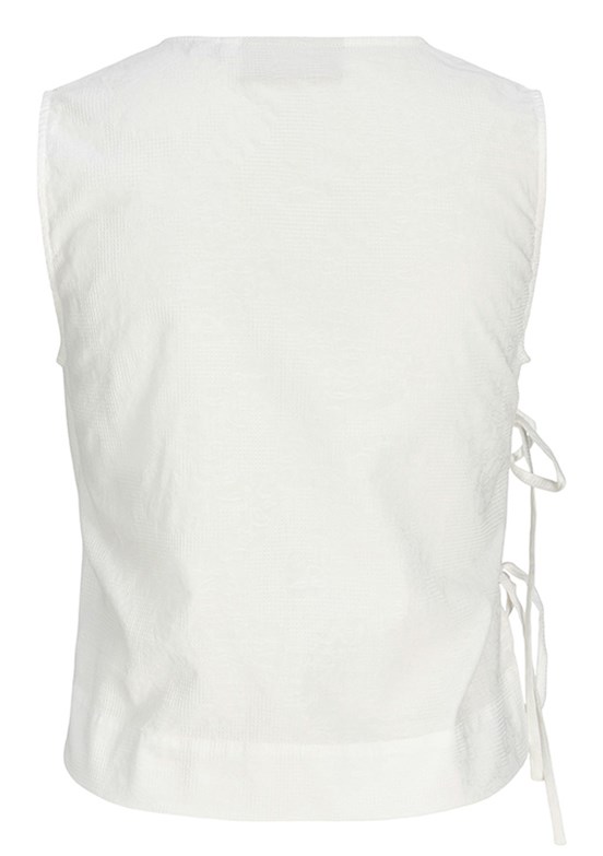 JJXX Beyaz Kadın Bisiklet Yaka T-Shirt
