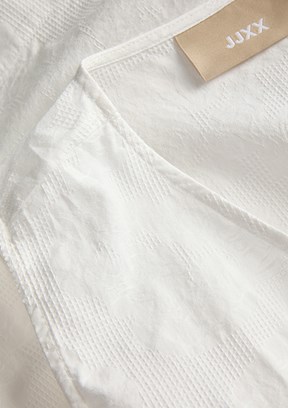 JJXX Beyaz Kadın Bisiklet Yaka T-Shirt