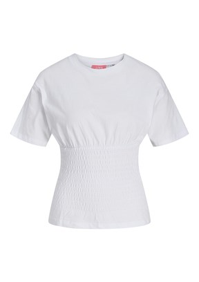 JJXX Beyaz Kadın Bisiklet Yaka T-Shirt