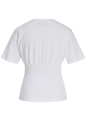 JJXX Beyaz Kadın Bisiklet Yaka T-Shirt