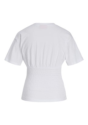 JJXX Beyaz Kadın Bisiklet Yaka T-Shirt