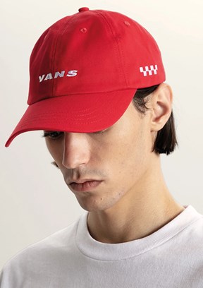 VANS Check Side Curved Bil - VN000QA6IZQ1 Unisex Kırmızı Baskılı Şapka