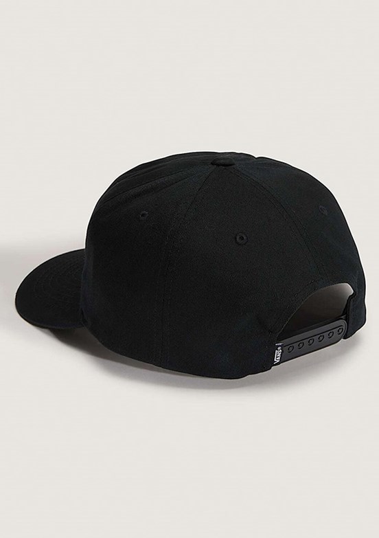 VANS Drop V Logo Snapback - VN000QAHBLK1 Unisex Siyah Baskılı Şapka