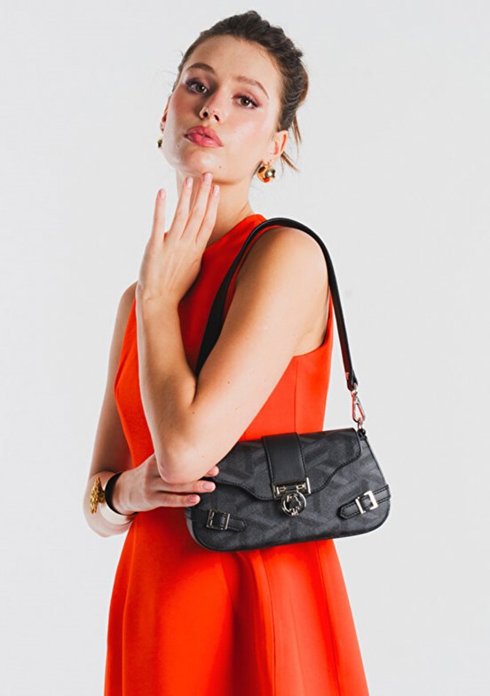 US POLO ASSN - US26118 Kadın Siyah Omuz Çantası
