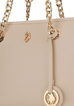 US POLO ASSN Bej Kadın Omuz Çantası